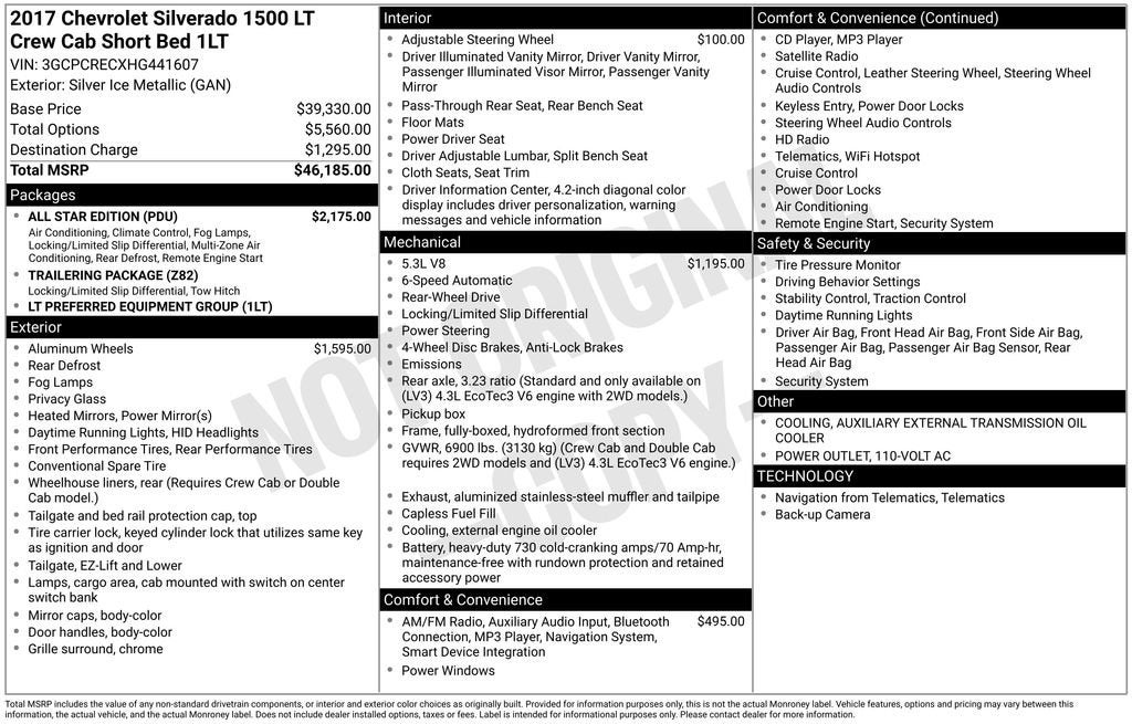 2017 Chevrolet Silverado 1500 LT