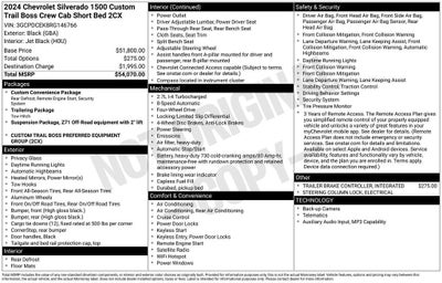 2024 Chevrolet Silverado 1500 Custom Trail Boss