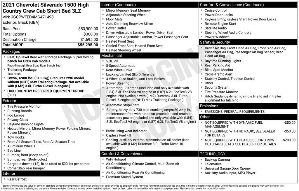 2021 Chevrolet Silverado 1500 High Country