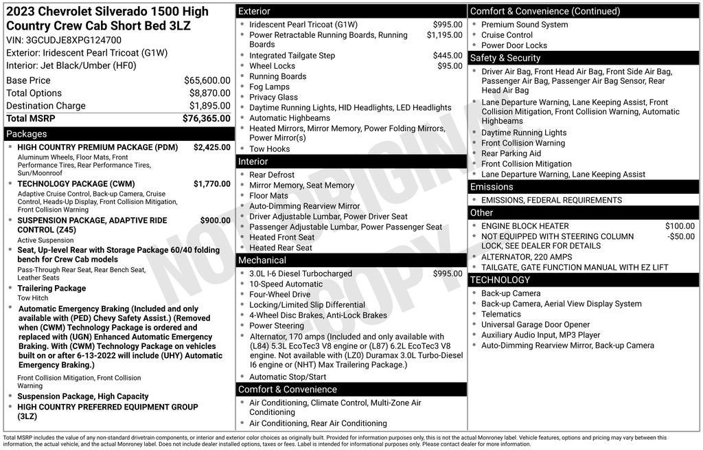 2023 Chevrolet Silverado 1500 High Country