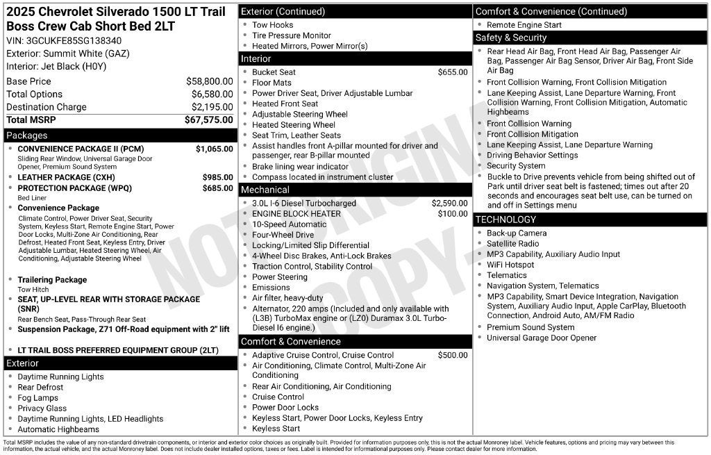 2025 Chevrolet Silverado 1500 LT Trail Boss