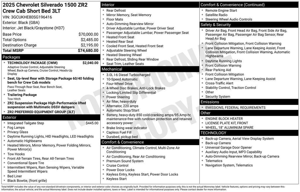 2025 Chevrolet Silverado 1500 ZR2