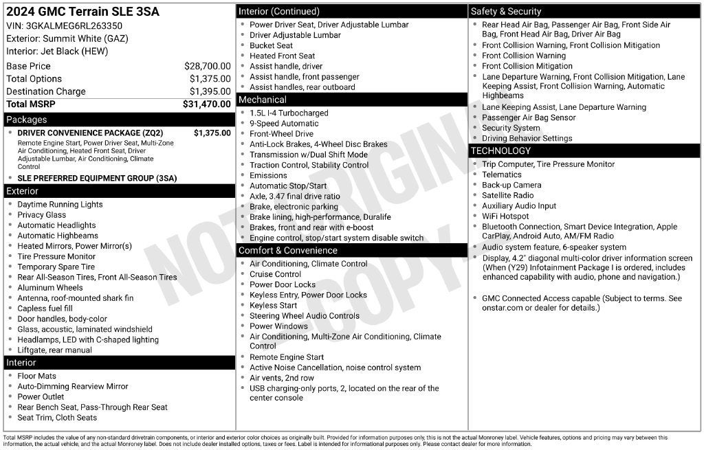 2024 GMC Terrain SLE