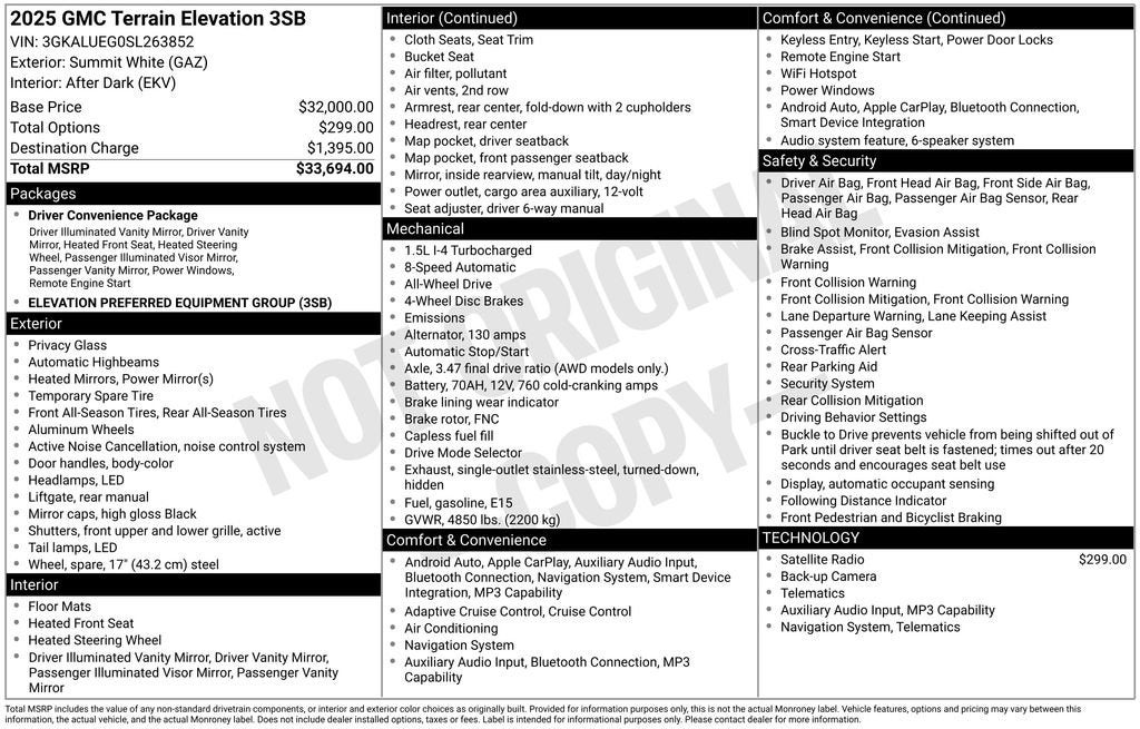 2025 GMC Terrain Elevation