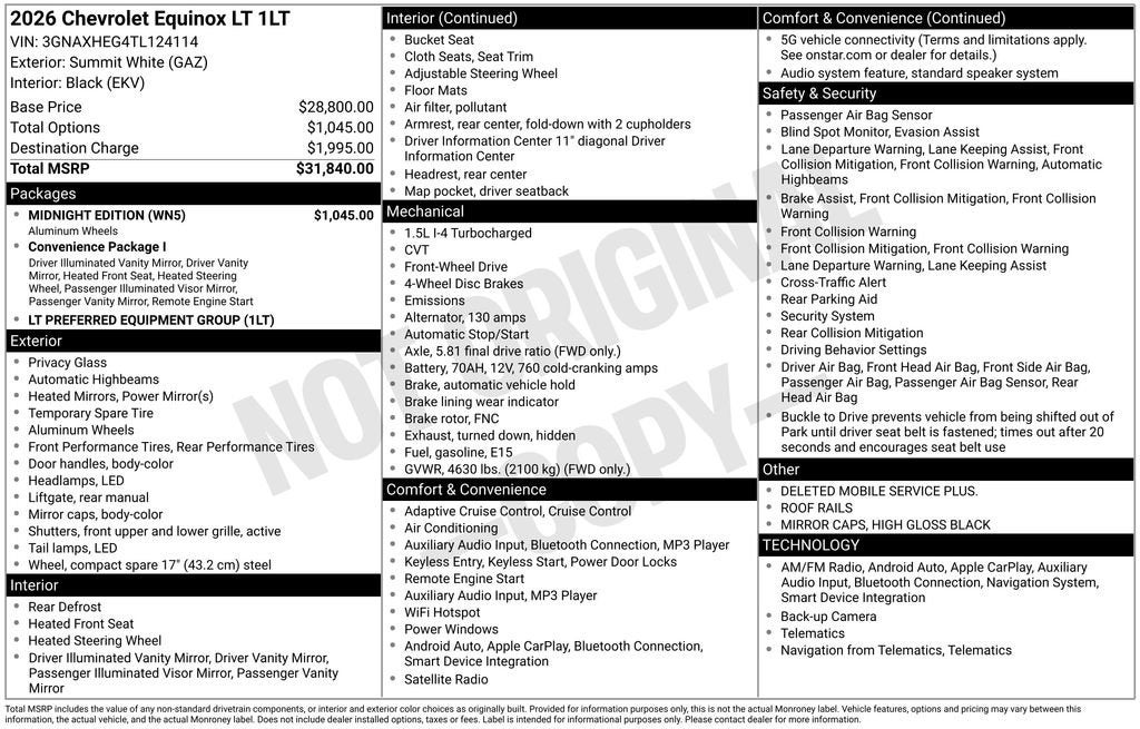 2026 Chevrolet Equinox LT