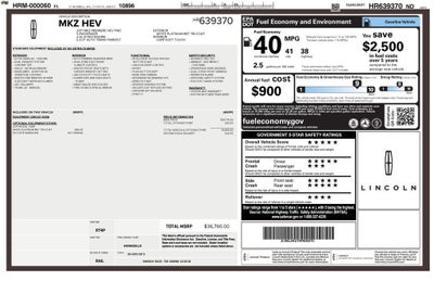 2017 Lincoln MKZ Hybrid Premiere