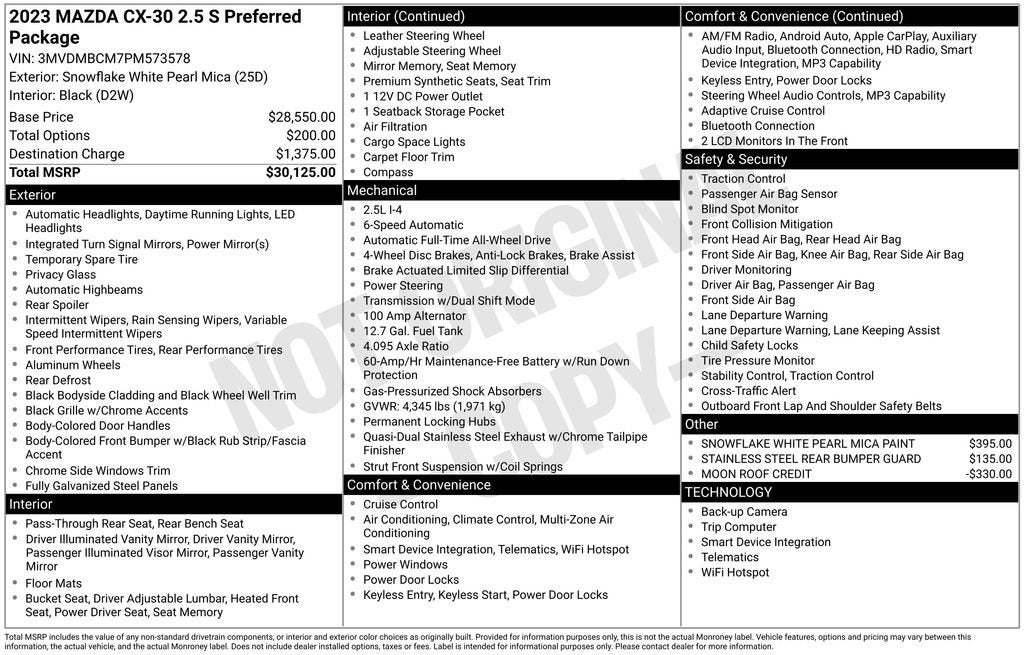 2023 Mazda Mazda CX-30 2.5 S Preferred Package