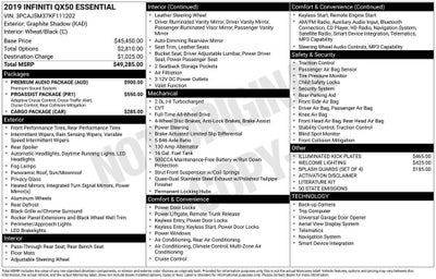 2019 INFINITI QX50 ESSENTIAL