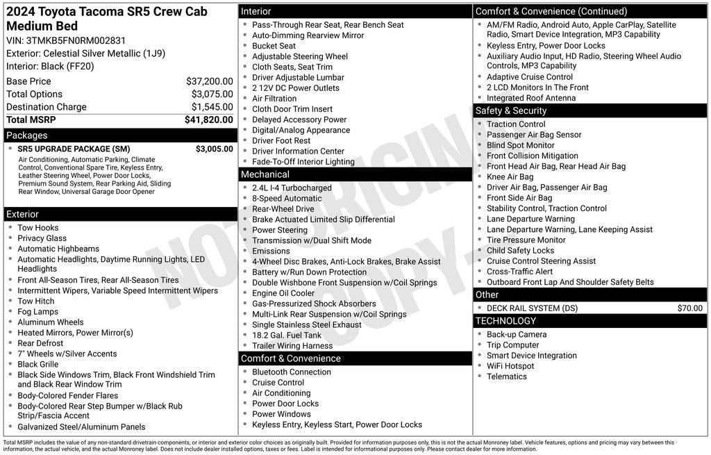 2024 Toyota Tacoma 2WD SR5