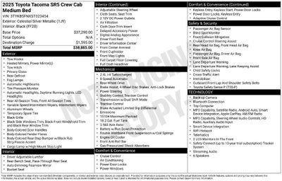 2025 Toyota Tacoma 2WD SR5