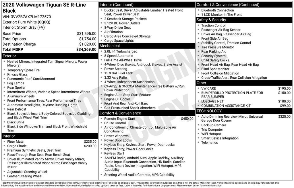 2020 Volkswagen Tiguan SE