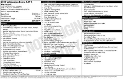 2016 Volkswagen Beetle 1.8T Fleet Edition