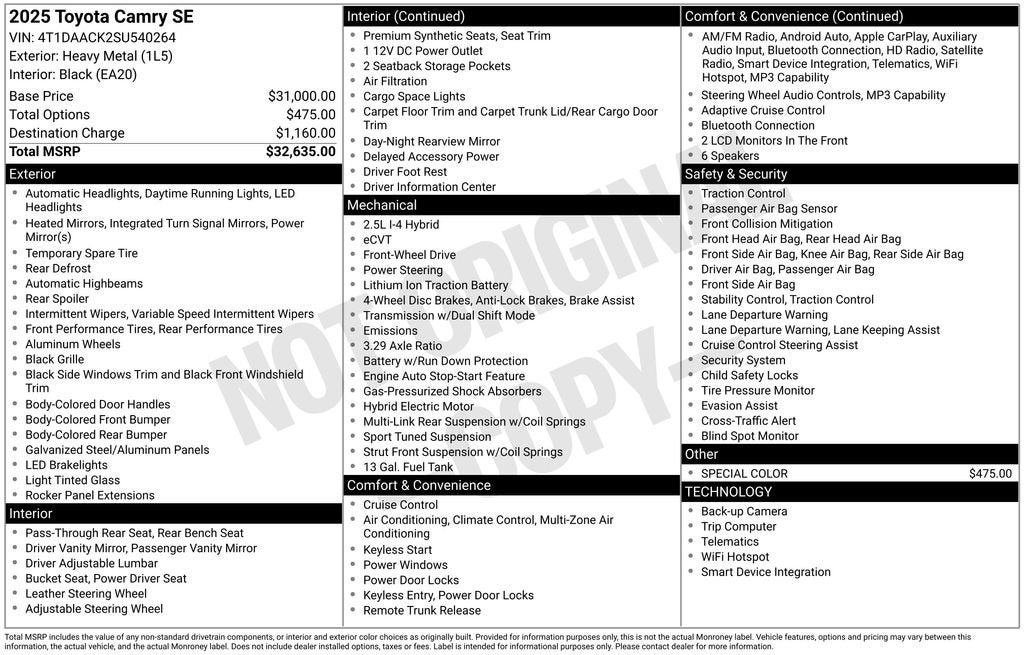 2025 Toyota Camry LE