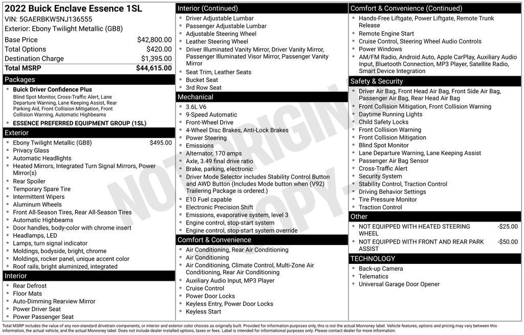 2022 Buick Enclave Essence