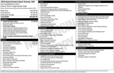 2025 Buick Enclave Sport Touring