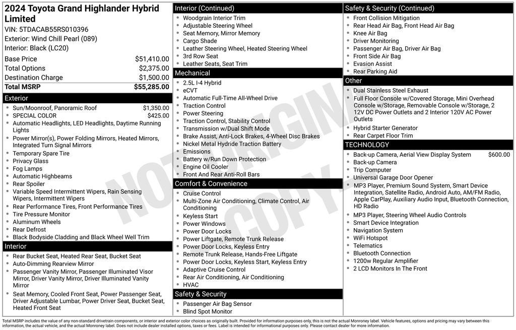 2024 Toyota Grand Highlander Hybrid Limited