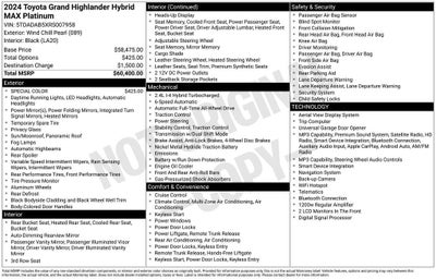 2024 Toyota Grand Highlander Hybrid Platinum MAX