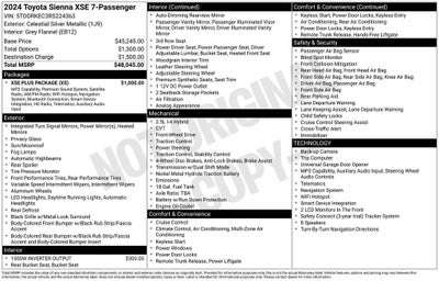 2024 Toyota Sienna XSE