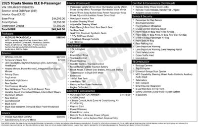2025 Toyota Sienna XLE