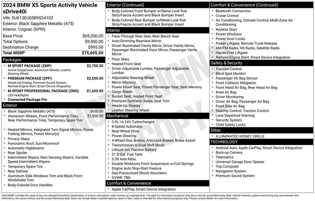 2024 BMW X5 sDrive40i