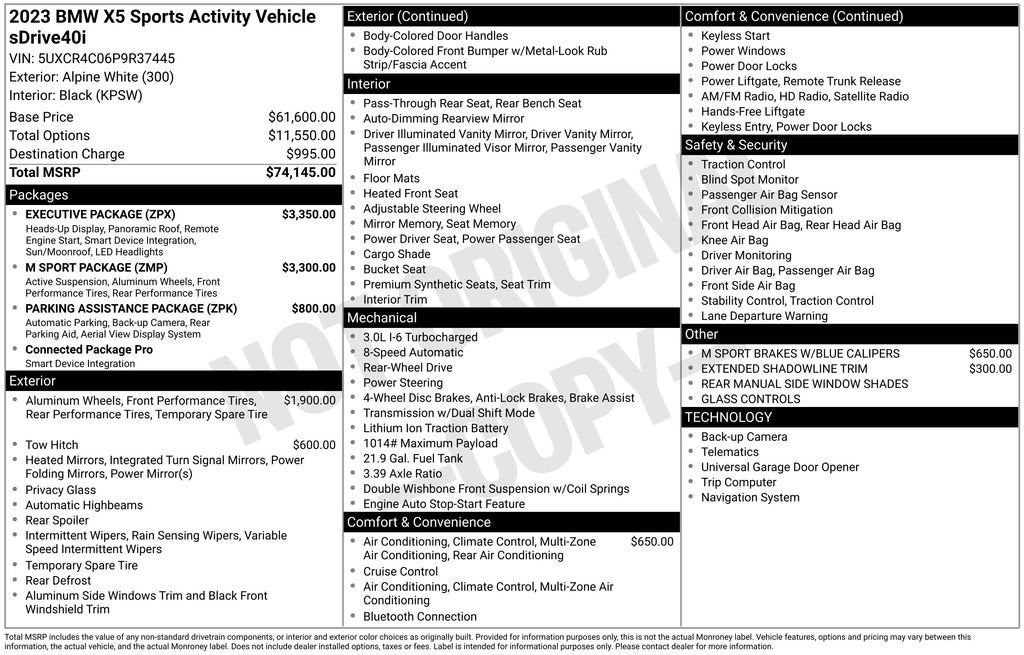 2023 BMW X5 sDrive40i