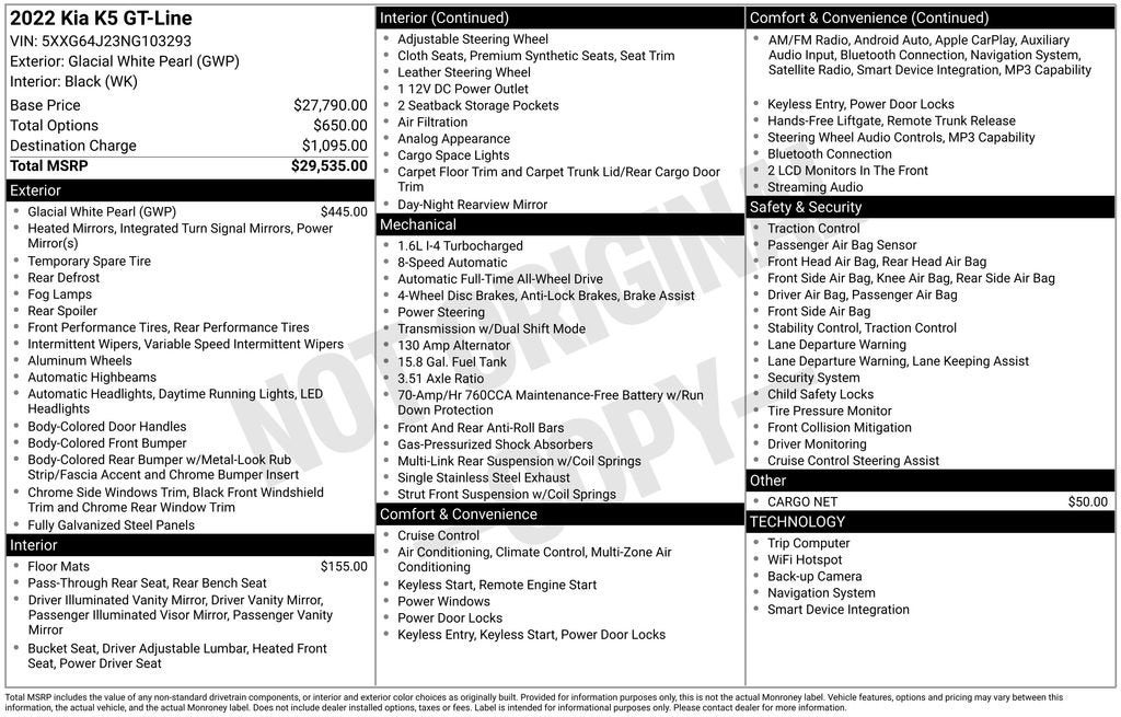 2022 Kia K5 GT-Line