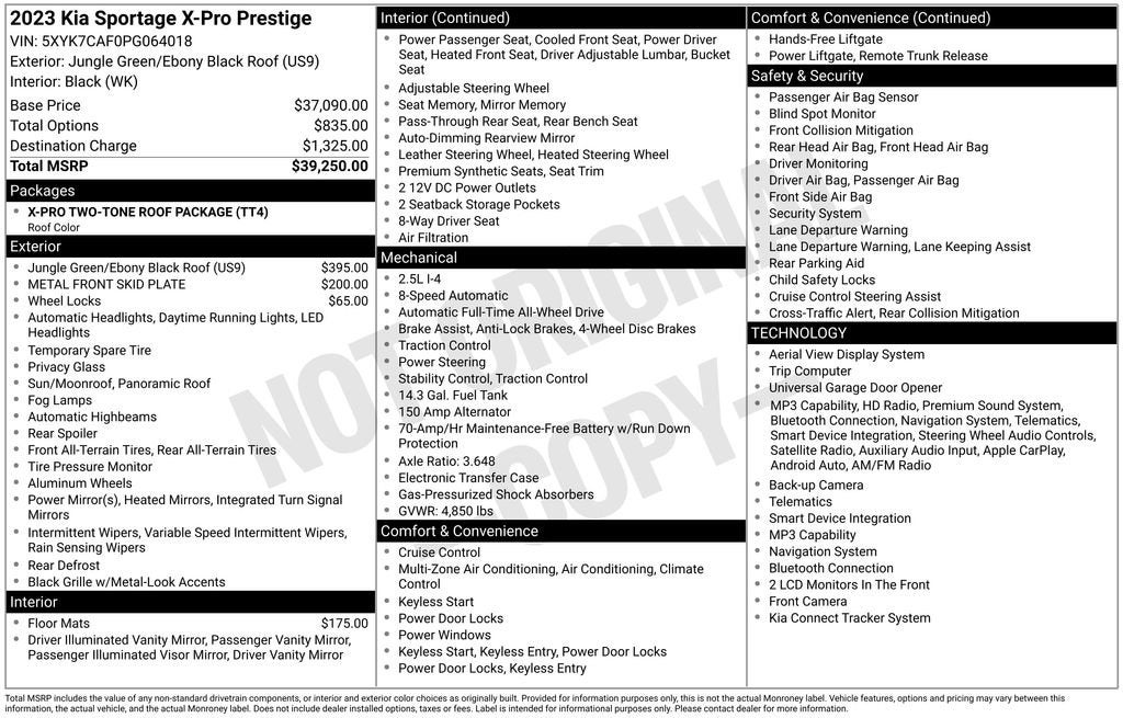 2023 Kia Sportage X-Pro Prestige