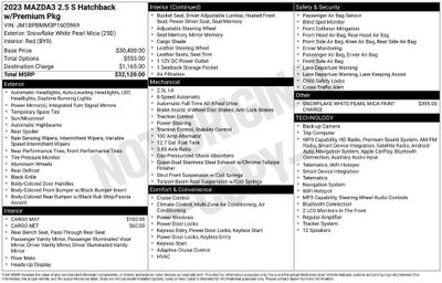2023 Mazda Mazda3 Hatchback 2.5 S Premium