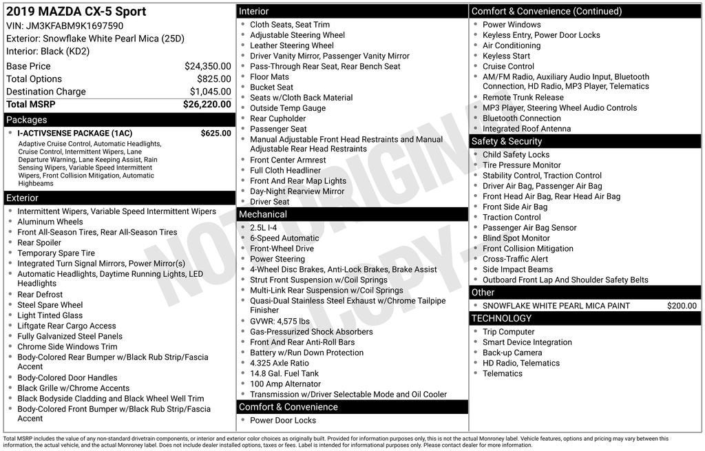 2019 Mazda Mazda CX-5 Sport