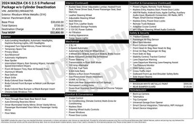 2024 Mazda Mazda CX-5 2.5 S Preferred Package
