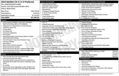 2023 Mazda Mazda CX-5 2.5 S Preferred Package