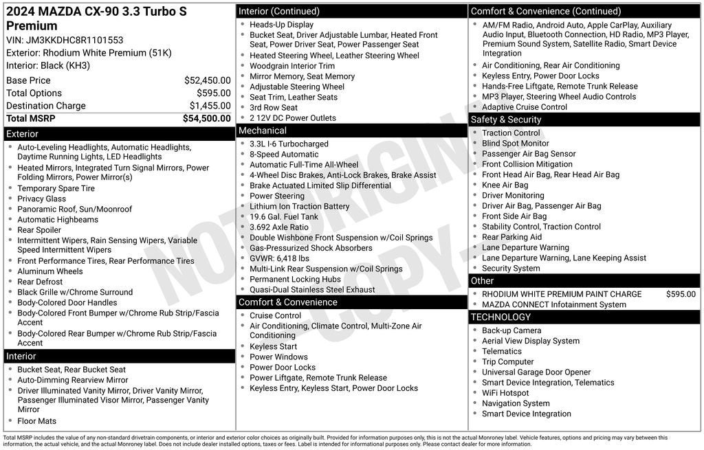 2024 Mazda Mazda CX-90 3.3 Turbo S Premium