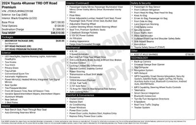 2024 Toyota 4Runner TRD Off Road