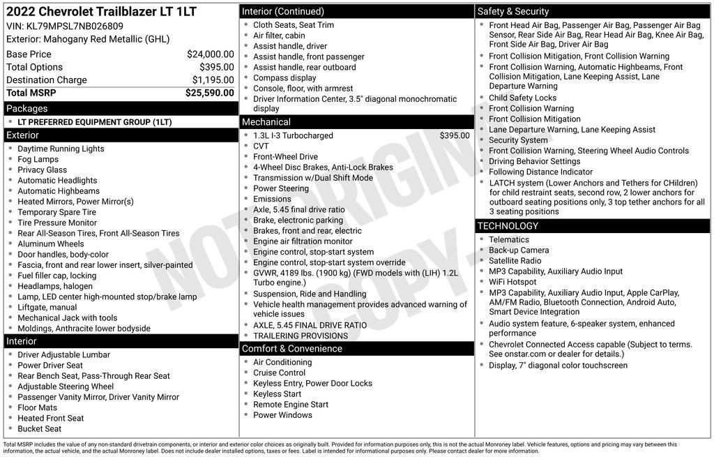 2022 Chevrolet Trailblazer LT