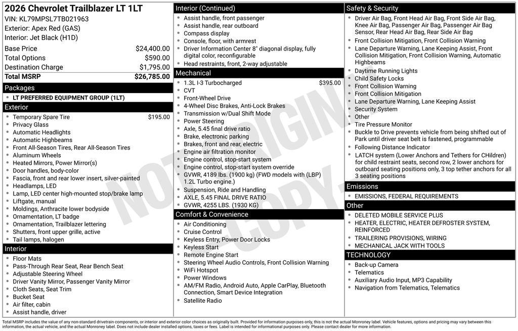 2026 Chevrolet Trailblazer LT