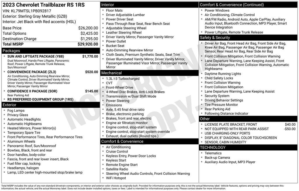 2023 Chevrolet Trailblazer RS
