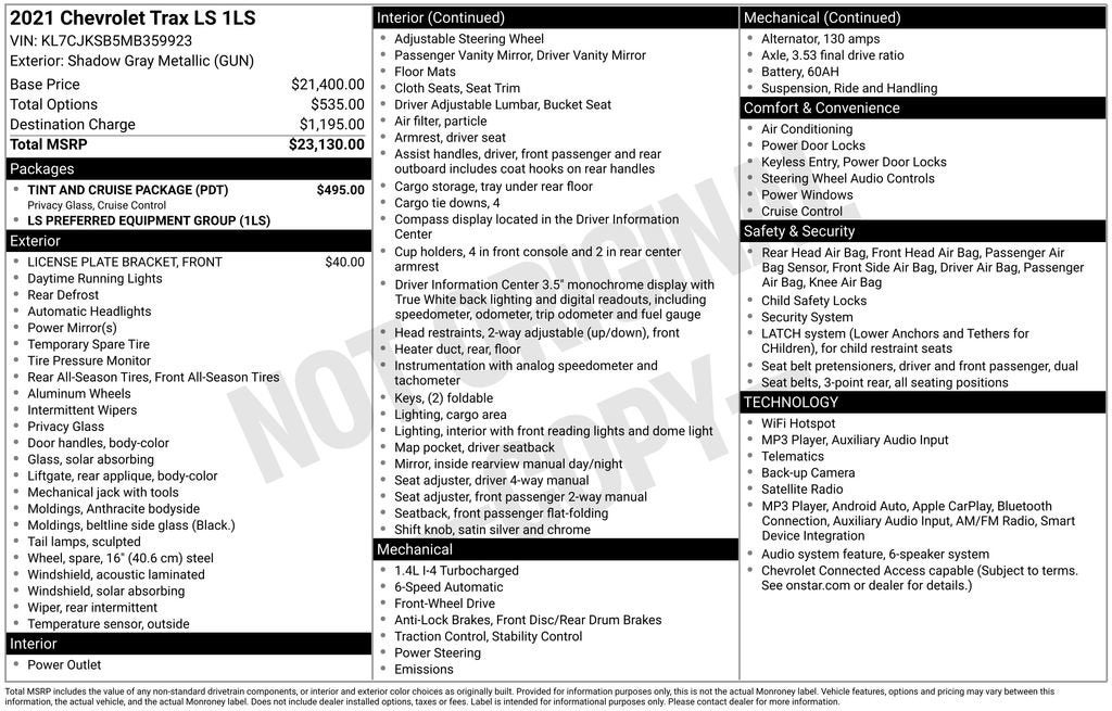 2021 Chevrolet Trax LS