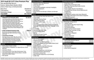 2019 Audi Q3 S line Premium Plus