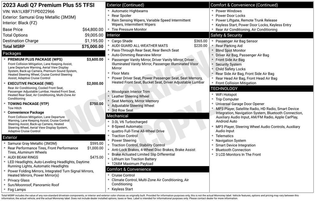 2023 Audi Q7 Premium Plus