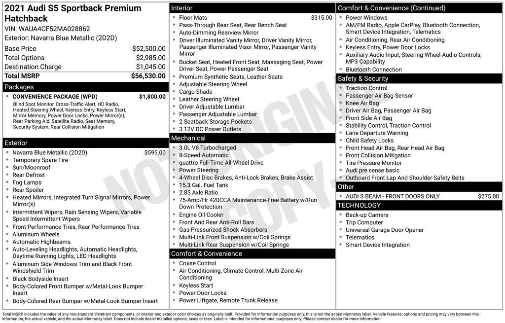 2021 Audi S5 Sportback Premium