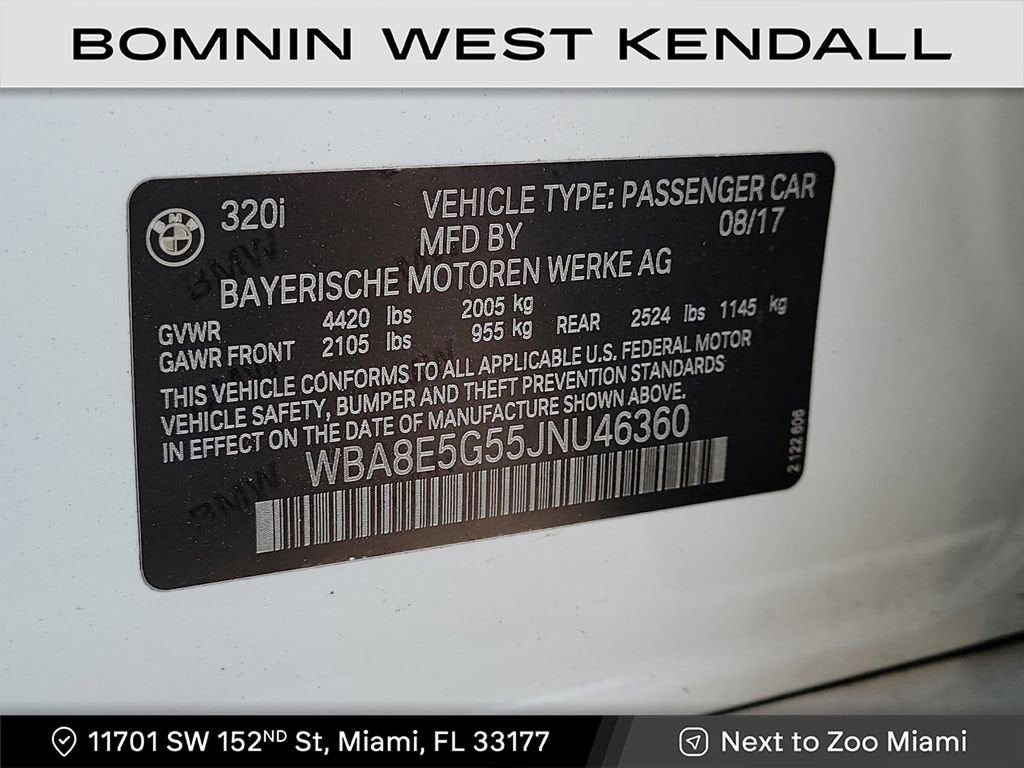 2018 BMW 3 Series 320i xDrive