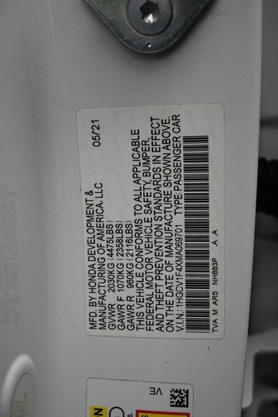 2021 Honda Accord Sedan Sport SE