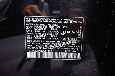 2022 Volkswagen Atlas 2.0T SE