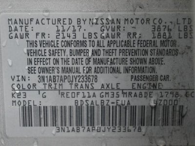 2018 Nissan Sentra S