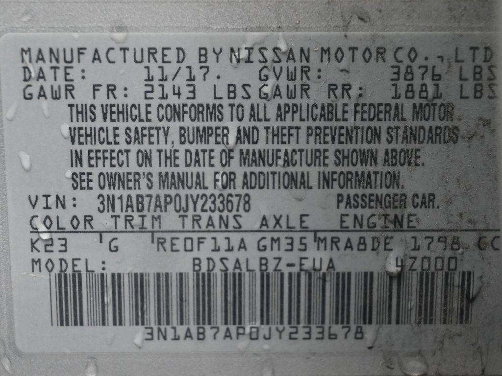 2018 Nissan Sentra S