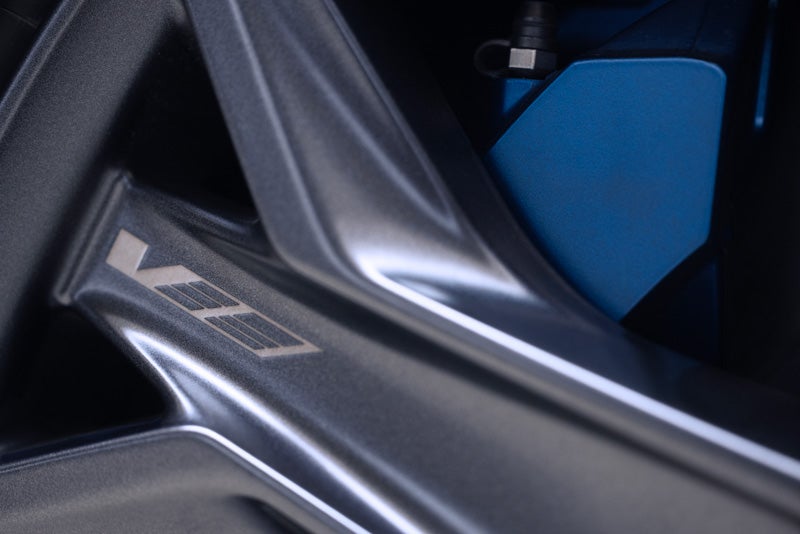 Close-up of the 2026 OPTIQ-V Brembo Performance Front Brakes | Bomnin Cadillac Homestead in Homestead FL