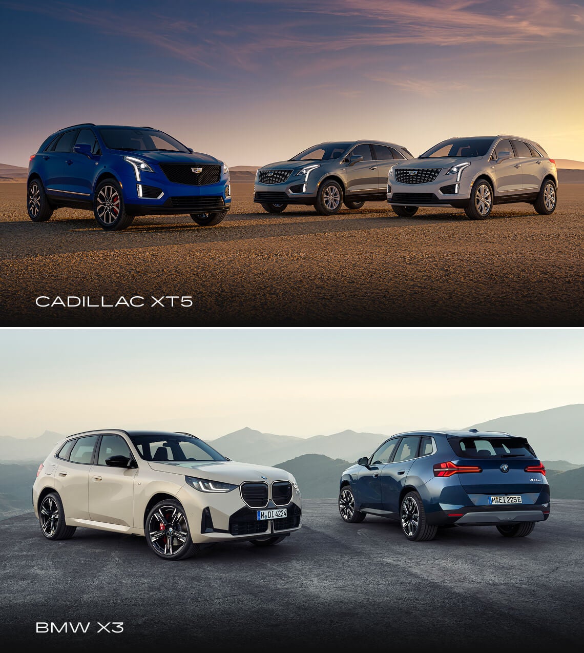 2025 Cadillac XT5 vs. BMW X3 Trims