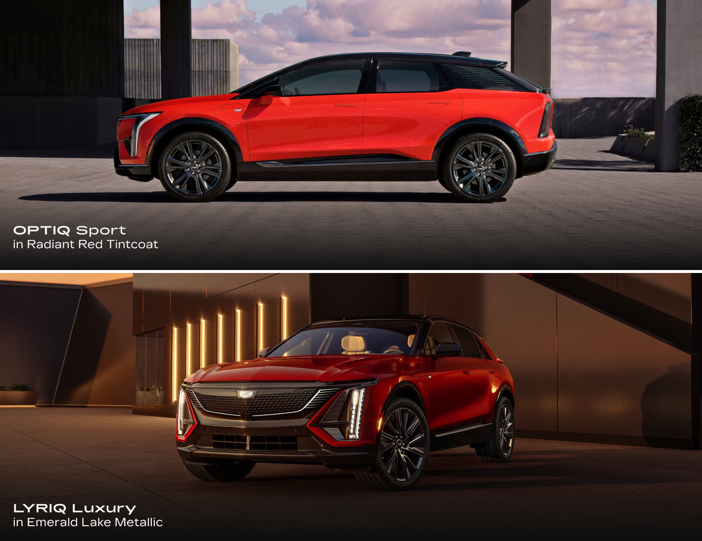Cadillac OPTIQ Sport Vs. LYRIQ Luxury Side by Side Comparison
