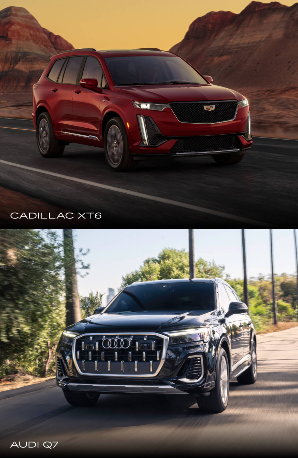 Comparing Cadillac XT6 Specs vs. Audi Q7 Specs